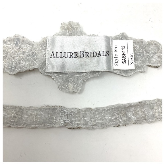 Allure Bridals Sash Large Crystal Beaded Rhinestones Bling main image 6